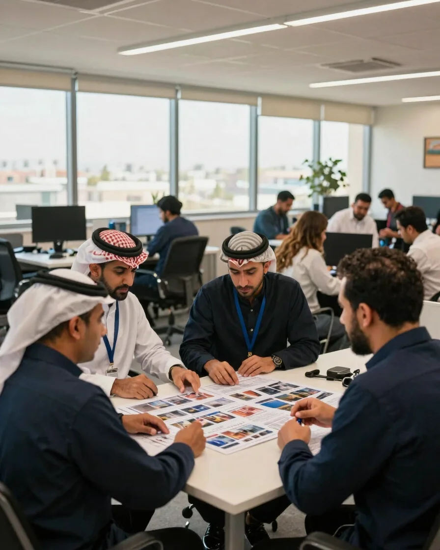 Editorial documentary photograph of a modern commercial workspace